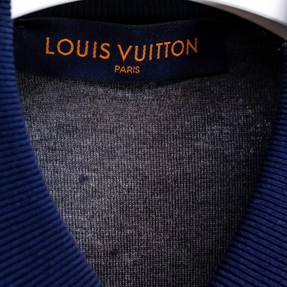 Louis Vuitton Navy LVSE Drop Needle Monogram Bomber Jacket - Picture 5 of 14